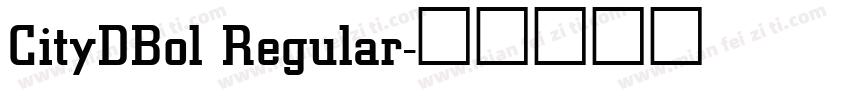 CityDBol Regular字体转换
